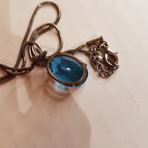 Blue necklace j368 - Picture 6 of 7